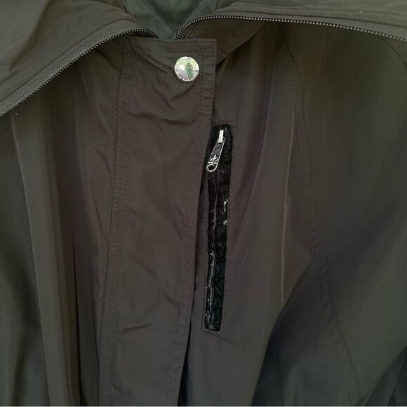 Sleek Sam Edelman Black Lightweight Hooded Anorak Jacket Size XL - Picture 5 of 15